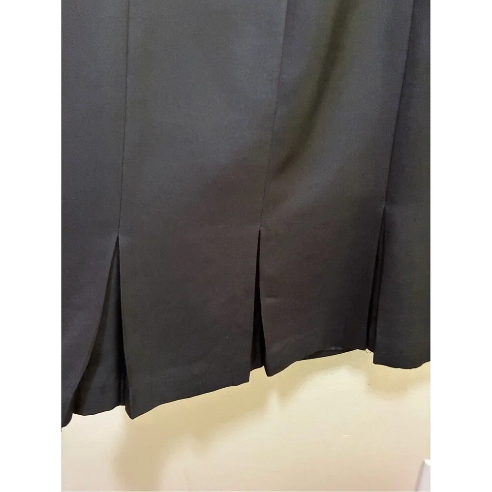 Talbots Silk Wool Classic Black Sleeveless Sheath Dress size 10